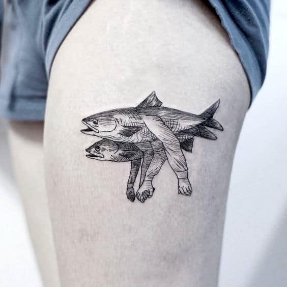 tatuagem signo peixe 11