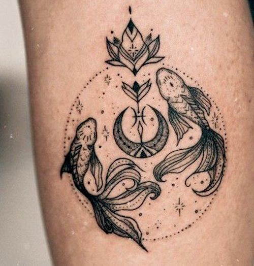 tatuagem signo peixe 47